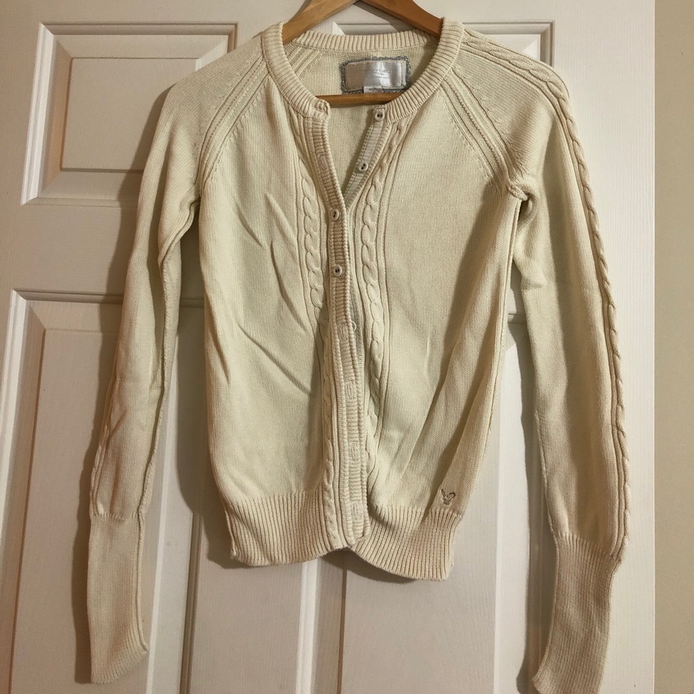 AE cream cardigan
